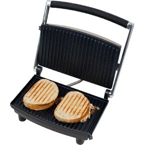 Classic Cuisine 985590BYL Panini Press Grill and Gourmet Sandwich Maker for Healthy Cooking, 12" x 10", Black