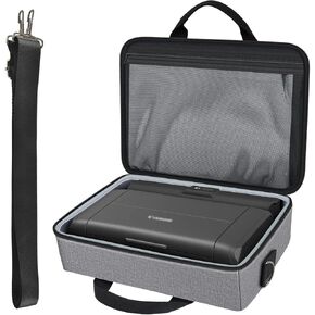 Wireless Mobile Printer Case Compatible with Canon PIXMA TR150/ iP110 Printers, Potable Travel Storage Bag Fit for Printer Charger, Ink Cartridges, Batteries and Accessories (Box Only) -Black
