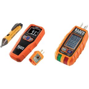Klein Tools 80023P Tool Set, Home Inspector Tool Kit with Digital Moisture Meter, Non-Contact Voltage Tester, GFCI Outlet Tester, 3-Piece