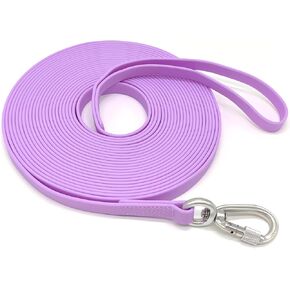 ZALER Long Dog Leash Waterproof Training Leashes 50ft 30ft 20ft 15ft 10ft 6ft, Odor Proof Recall Long Line Lead with Aviation Aluminum Carabiner Clip for Small, Medium, Large Dogs (30FT, Black)