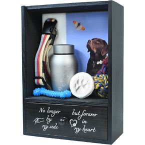 Pet Memorial Shadow Box Keepsake 9.3x13 Dog Memorial Gifts for Loss of Dog Death Sympathy and Remembrance Gift Large Pet Memorial Picture Frame Display Case with Deep Drawer