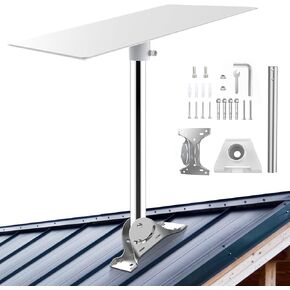 Starlink Gen 3 Roof Mount Kit, Adjustable Pipe Adapter and Pole Mount for Gen 3 V3 Standard Dish Satellite Dishy Compatible, White