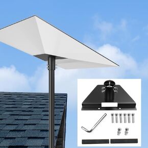 Starlink Gen 3 Mount Kit, Adjustable Stainless Steel Starlink Mounting Kit Gen 3, Starlink Gen3 Pole+Pipe Adapter+Support Base for Wood,Concrete & Brick,Roof Mount,Wall Mount,Weather Resistant - Black