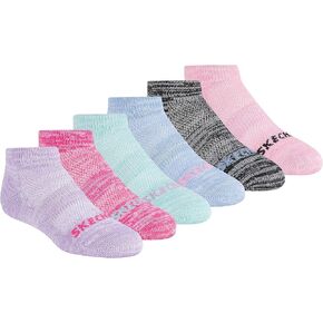 Skechers Girls' 6 Pack Low Cut Socks