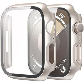 [2 pack Case with Tempered Glass Screen Protector for Apple Watch Series 10 42mm, Ultra-Thin Full Coverage Hard PC Protective Cover for iWatch 10 42mm in Kuwait