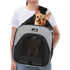 حامل حبال للكلاب الصغيرة من بيكوت مع شبكة مسامية تصل إلى 3.5 كجم/7.7 رطل، حقيبة ظهر محمولة لحمل الحيوانات الأليفة للقطط والكلاب الصغيرة، رائعة للتشيهواهوا والمالطية ويوركشاير ترير، كلب صغير طويل الشعر in Kuwait