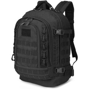35L Military Tactical Backpack Army 3 Day Assault Pack Bag with Molle System (Black)