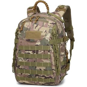 35L 1000D Nylon Camping Backpack Waterproof Trekking Fishing Hunting Bag Outdoor Tactical Molle Climbing Rucksack Bags(Khaki)