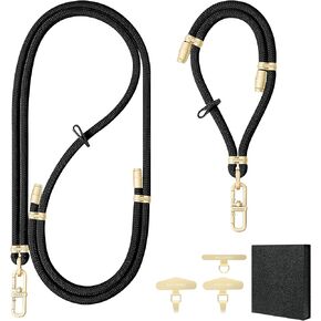 Adjustable Crossbody Phone Lanyard | Anti Theft Phone Strap | Stainless Steel Tether Tab | Gift For Men Women