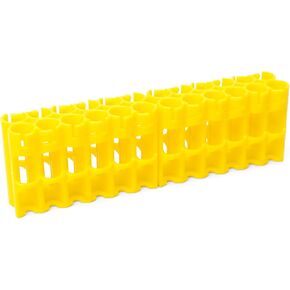 by Powerpax AAA Battery Storage Caddy, Yellow - Holds 24 Batteries (Not Included)