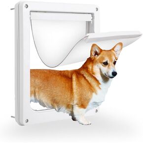 Dog Door for Wall with Soft Flap, Heavy Duty Dog Door for Exterior Door, Large for Pet up to 40lbs