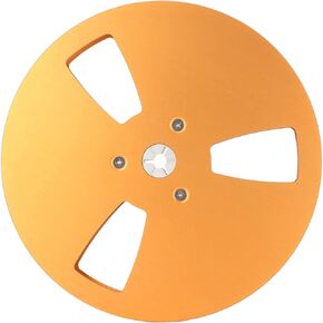 1/4 7 Inch Take Up Reel to Reel Small Hub, 7inch 3 Holes Aluminum Alloy Opening Empty Reel for Eeel to Reel Tape Machines, Universal Open Reel Takeup Reel (Silver)
