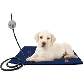 Pet Heating Pad for Dogs or Cat, Pet Electric Heating Pad with LED Adjustable Temperature (24" × 18")