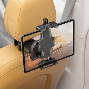 KDD Car Headrest Tablet Holder Mount, 360°Adjustable iPad Stand for Car Back Seat and Desk, Road Travel Essentials Accessory Compatible with iPad Pro,Air, Switch, Galaxy, 4.7-12.9" Phone and Tablet