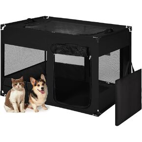 Dog Playen، قلم لعب محمول للكلاب والقطط، قلم لعب للكلاب معدني مع غطاء من القماش، قلم لعب للحيوانات الأليفة للداخل/الخارج، قلم لعب للحيوانات الأليفة قابل للطي للقطط الداخلية، أخضر، كبير in Kuwait