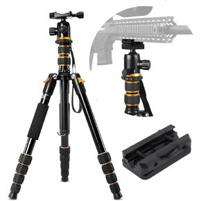 Aluminum Rifle Tripod Shooting Stick Gun Rest Stand Compatible with 20mm Picatinny Waver Rail for Hunting & Shooting, 21-63 Inches