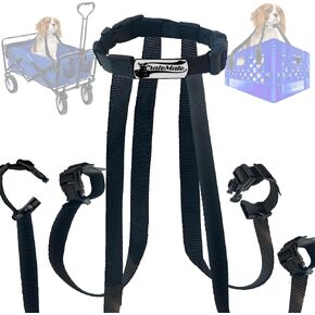 4-Point Adustable Dog Safety Collar Harness, Pet Harness with Four Variable 24in Vertical Clips, Collar Diameter adjusts from 3.5-5.5in No-Choke Pet Harness with Easy Set up for Small to Meduim Dogs in Saudi Arabia