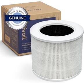 LEVOIT Core Mini Air Purifier Replacement Filter, 3-in-1 HEPA, High-Efficiency Activated Carbon, Core Mini-RF, 1 Pack, White