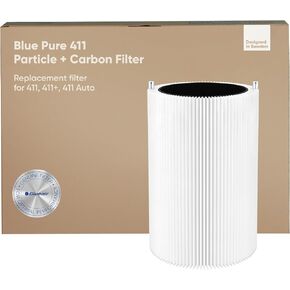 BLUEAIR Blue Pure 411 Auto, 411, 411+ Genuine Replacement Filter, Particle and Activated Carbon, fits Blue Pure 411 Auto, 411 and 411+ Air Purifiers