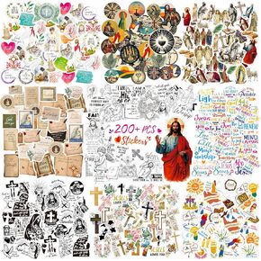 1000 PCS Bible Verse Stickers, Clear Inspirational Pray Stickers Encouraging Scripture Decals Jesus Christian Religious Faith Labels for Scrapbooks Bottles Computer Planner Diary Album Kids Adults