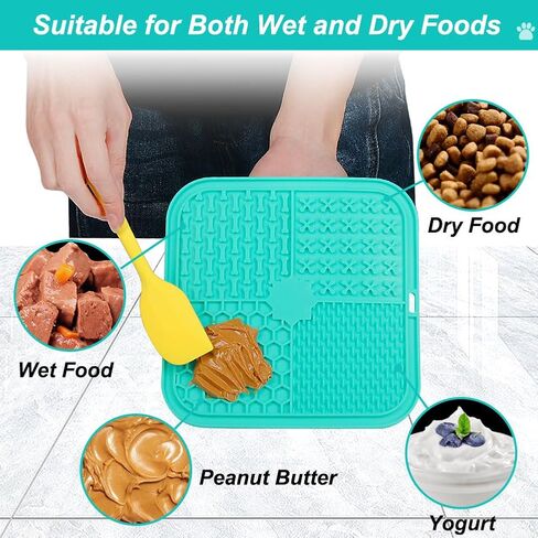 حصيرة لعق مفعمة بالحيوية للكلاب والقطط، عبوة من 3 وسائد لعق مع أكواب شفط للأكل البطيء والحفاظ على الانشغال، ألعاب إثراء الكلاب لتقليل الملل والتحفيز العقلي in Kuwait