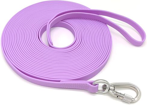 ZALER Long Dog Leash Waterproof Training Leashes 50ft 30ft 20ft 15ft 10ft 6ft, Odor Proof Recall Long Line Lead with Aviation Aluminum Carabiner Clip for Small, Medium, Large Dogs(20FT, Forest Green) in Saudi Arabia