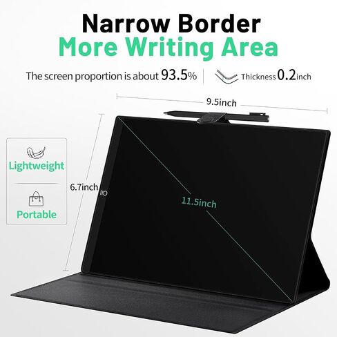 Mini LCD Writing Tablet for Adults: 6.5 inch Full Screen Drawing Board with Hall Switch Reusable Erasable Digital Notepad in Saudi Arabia