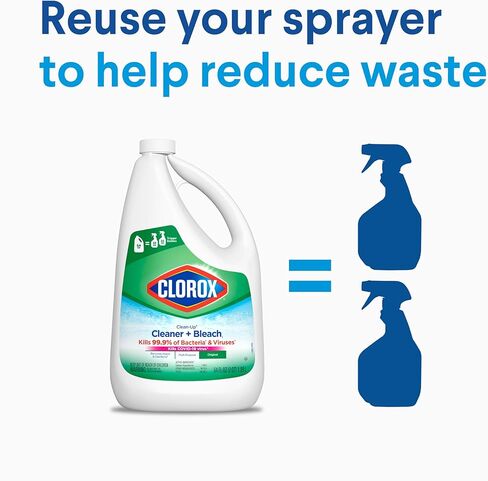 Clorox Clean-Up Refill, All Purpose Cleaner with Bleach Original, 64 Ounce Refill Bottle - Package May Vary in Kuwait