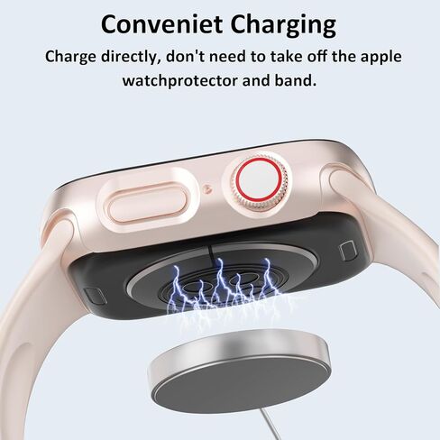 [جراب مكون من عبوتين مع واقي شاشة من الزجاج المقوى لساعة Apple Series 10 مقاس 42 مم، غطاء واقٍ صلب من البولي كربونات بتغطية كاملة رفيعة جدًا لساعة Apple Watch 10 مقاس 42 مم in Kuwait