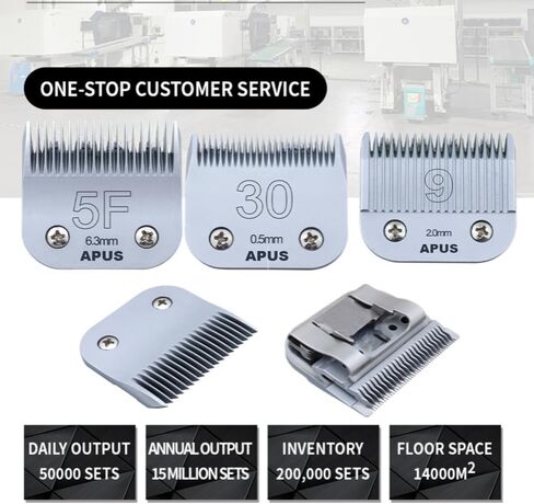 APUS Dog Grooming Clipper A5 Blade,Size 3F 13mm (1/2") Made of High Carbon Steel and Ceramic Compatible with AGC/KM2/Golden A5 Clippers. in Saudi Arabia