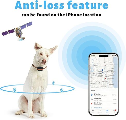 سياج الكلب اللاسلكي GPS، نظام كهربائي لاحتواء الحيوانات الأليفة في الهواء الطلق، نطاق 32-3248 قدم، وظيفة مضادة للفقدان، قابلة لإعادة الشحن، غير ضارة ومناسبة لجميع الكلاب in Kuwait