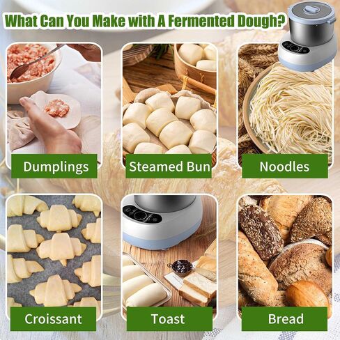 5L Dough Maker, Electric Dough Mixer Machine, Stainless Steel Dough Maker with Ferment Function, Microcomputer Timing, Face-up Touch Panel, 230W Blue in Saudi Arabia