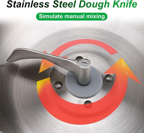 5L Dough Maker, Electric Dough Mixer Machine, Stainless Steel Dough Maker with Ferment Function, Microcomputer Timing, Face-up Touch Panel, 230W Blue in Saudi Arabia