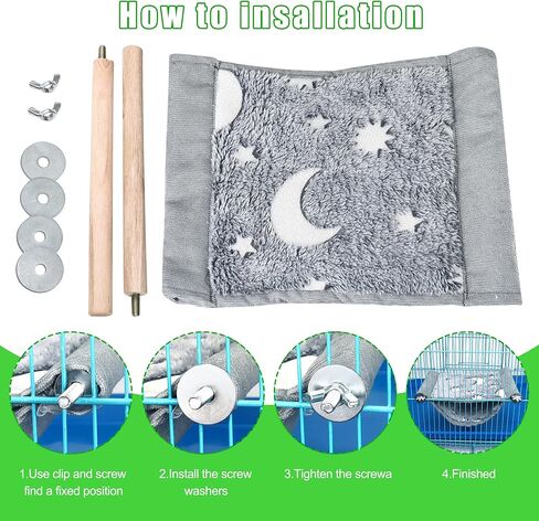 Upgraded Guinea Pig Bed, Luminous Guinea Pig Hideout, Hanging Bird House for Parakeets Bunny Chinchilla Small Animals in Kuwait