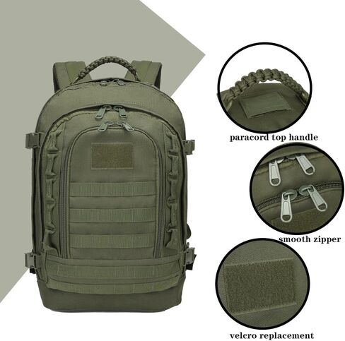 35L Military Tactical Backpack Army 3 Day Assault Pack Bag with Molle System (Black) in Saudi Arabia