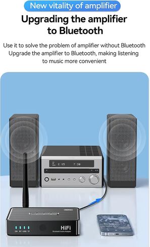 Bluetooth Audio Adapter Bluetooth 5.1 Audio Receiver HiFi for Music Streaming Sound System Wireless Audio Adapter Stereo AUX RCA Works with Smart Phones and Tablets, Wireless Adapter for Speakers in Kuwait