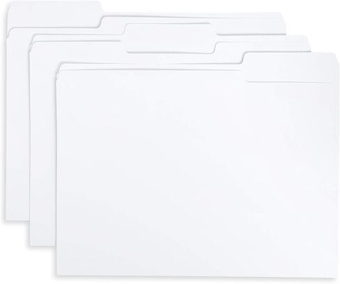 File Folder, 1/3 Cut Tab, Letter Size, Yellow, Great for Organizing and Easy File Storage, 100 Per Box in Kuwait