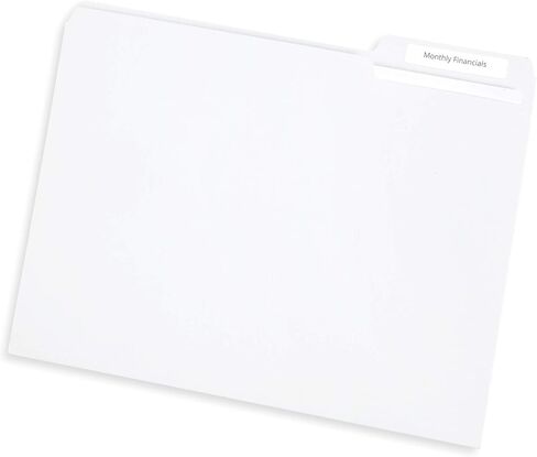 File Folder, 1/3 Cut Tab, Letter Size, Yellow, Great for Organizing and Easy File Storage, 100 Per Box in Kuwait