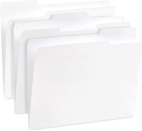 File Folder, 1/3 Cut Tab, Letter Size, Yellow, Great for Organizing and Easy File Storage, 100 Per Box in Kuwait
