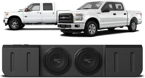 ستينغر فورد F-150 سوبر كرو (2015-23) وF-250/350 سوبر ديوتي كرو (2017-24) تحت المقعد المزدوج 10 بوصة، صندوق مضخم صوت محكم الغلق، 800 وات RMS/1200 وات كحد أقصى، 4 أوم in Saudi Arabia