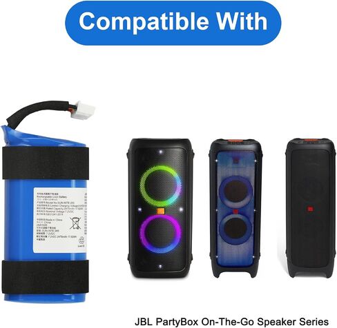 MULS SUN-INTE-265 Replacement Battery for J B L PartyBox On-The-Go Speaker 2475mah 7.2V with Tools Battery in Saudi Arabia