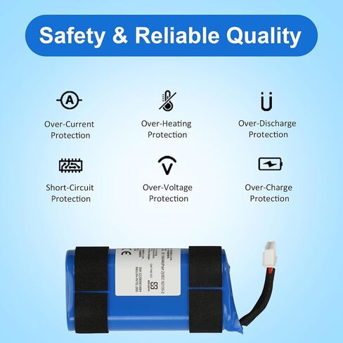 MULS SUN-INTE-265 Replacement Battery for J B L PartyBox On-The-Go Speaker 2475mah 7.2V with Tools Battery in Saudi Arabia