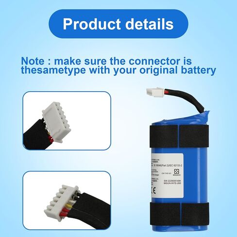 MULS SUN-INTE-265 Replacement Battery for J B L PartyBox On-The-Go Speaker 2475mah 7.2V with Tools Battery in Saudi Arabia