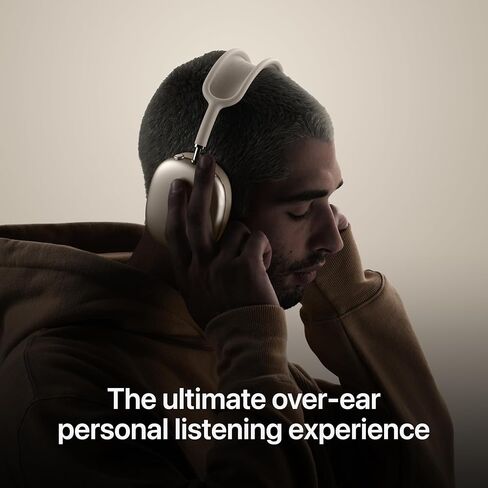 Apple AirPods Max Wireless Over-Ear Headphones, Pro-Level Active Noise Cancellation, Transparency Mode, Personalized Spatial Audio, USB-C Charging, Bluetooth Headphones for iPhone - Midnight in Saudi Arabia
