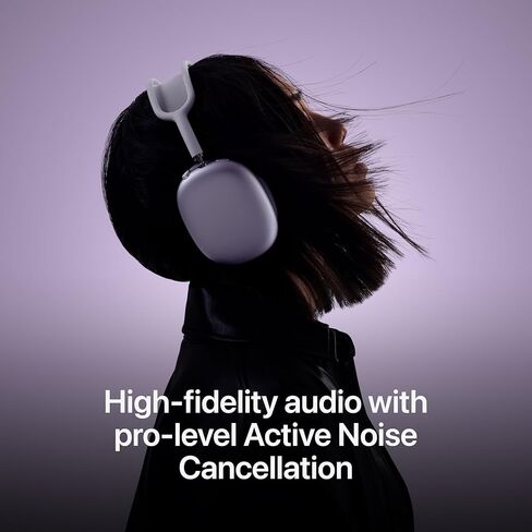 Apple AirPods Max Wireless Over-Ear Headphones, Pro-Level Active Noise Cancellation, Transparency Mode, Personalized Spatial Audio, USB-C Charging, Bluetooth Headphones for iPhone - Midnight in Saudi Arabia