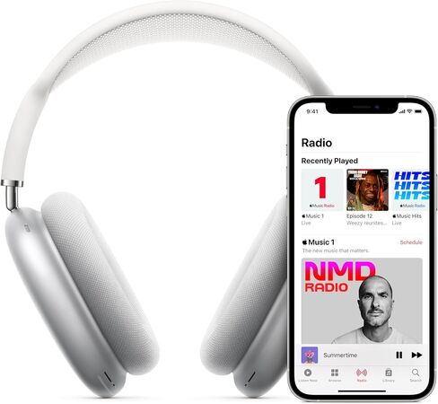 Apple AirPods Max Wireless Over-Ear Headphones, Pro-Level Active Noise Cancellation, Transparency Mode, Personalized Spatial Audio, USB-C Charging, Bluetooth Headphones for iPhone - Midnight in Saudi Arabia