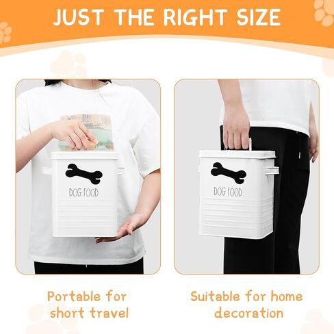 حاوية طعام الكلاب، حاوية تخزين طعام الكلاب مع أغطية معدنية، تخزين مكافآت الكلاب مع مغرفة طعام جاف، حاوية تخزين طعام الكلاب محكمة الغلق لطاولة المطبخ، حاوية طعام الحيوانات الأليفة المعدنية in Kuwait