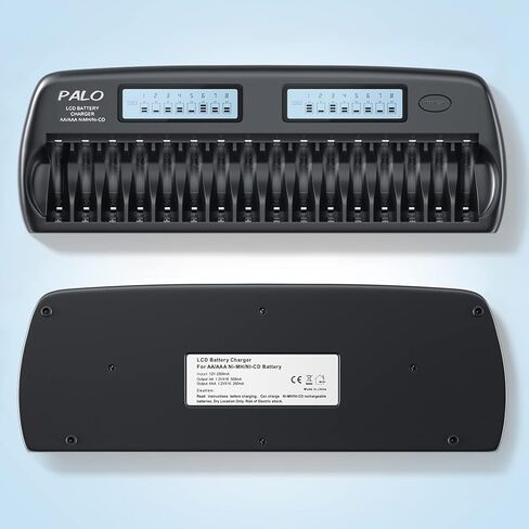 16 Bay AA AAA Battery Charger for AA/AAA NiMH/NiCd Rechargealbe Batteires with 16 Pack Rechargeable AAA Batteries 1.2V NiMH 1100mAh in Kuwait