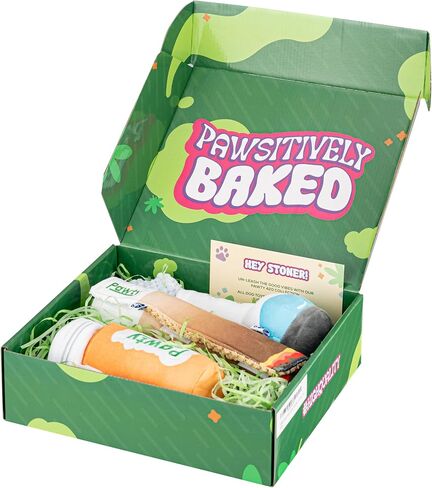 Weed Canister Interactive Plush Dog Toy - Funny Cute Unique Doobie for Small to Medium Dog Birthday Gift with Squeaker - Hide Treats for Snuffling - Durable Tough Chew Resistant in Saudi Arabia