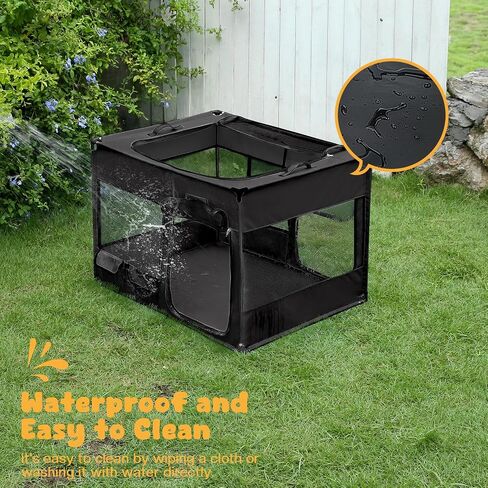 Dog Playen، قلم لعب محمول للكلاب والقطط، قلم لعب للكلاب معدني مع غطاء من القماش، قلم لعب للحيوانات الأليفة للداخل/الخارج، قلم لعب للحيوانات الأليفة قابل للطي للقطط الداخلية، أخضر، كبير in Kuwait